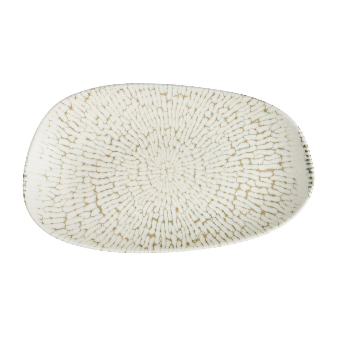 Churchill Cascade Opal Organic Oblong Plates Taupe 220x130mm (12 Pack)