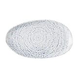 Churchill Cascade Natural Oblong Plates Indigo 260x150mm (6 Pack)