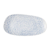 Churchill Cascade Opal Oblong Plates Indigo 300x150mm (12 Pack)
