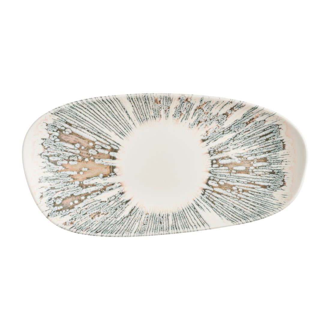 Churchill Lyra Organic Oblong Plates Pink Opal 300x150mm (12 Pack)
