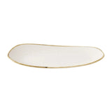 Churchill Stonecast Opal Oblong Plates Barley White 300x150mm (12 Pack)