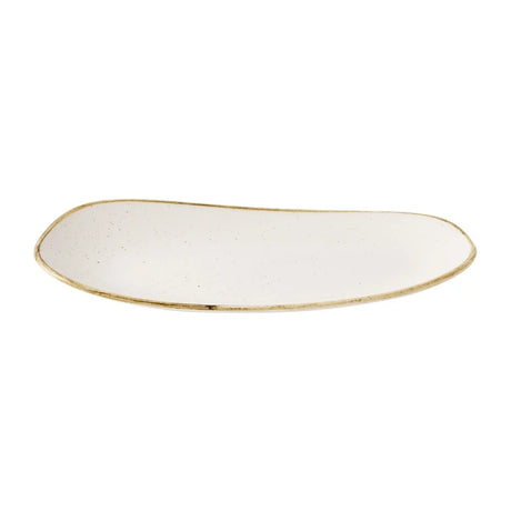 Churchill Stonecast Opal Oblong Plates Barley White 300x150mm (12 Pack)