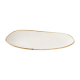 Churchill Stonecast Opal Oblong Plates Barley White 260x150mm (12 Pack)