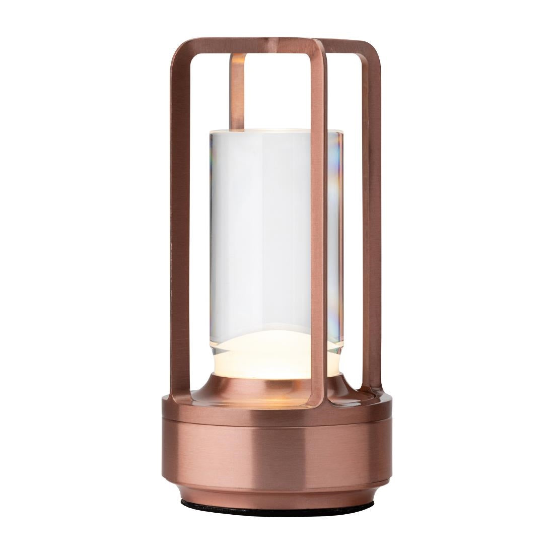 Utopia Cuba LED Cordless Table Lamps Brushed Copper 175mm (6 Pack ...