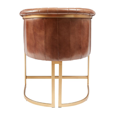 Nolan Leather Armchair Pecan Brown