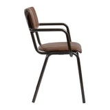 Tavo Stacking Ribbed Armchair Vintage Brown