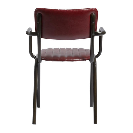 Tavo Stacking Ribbed Armchair Vintage Red