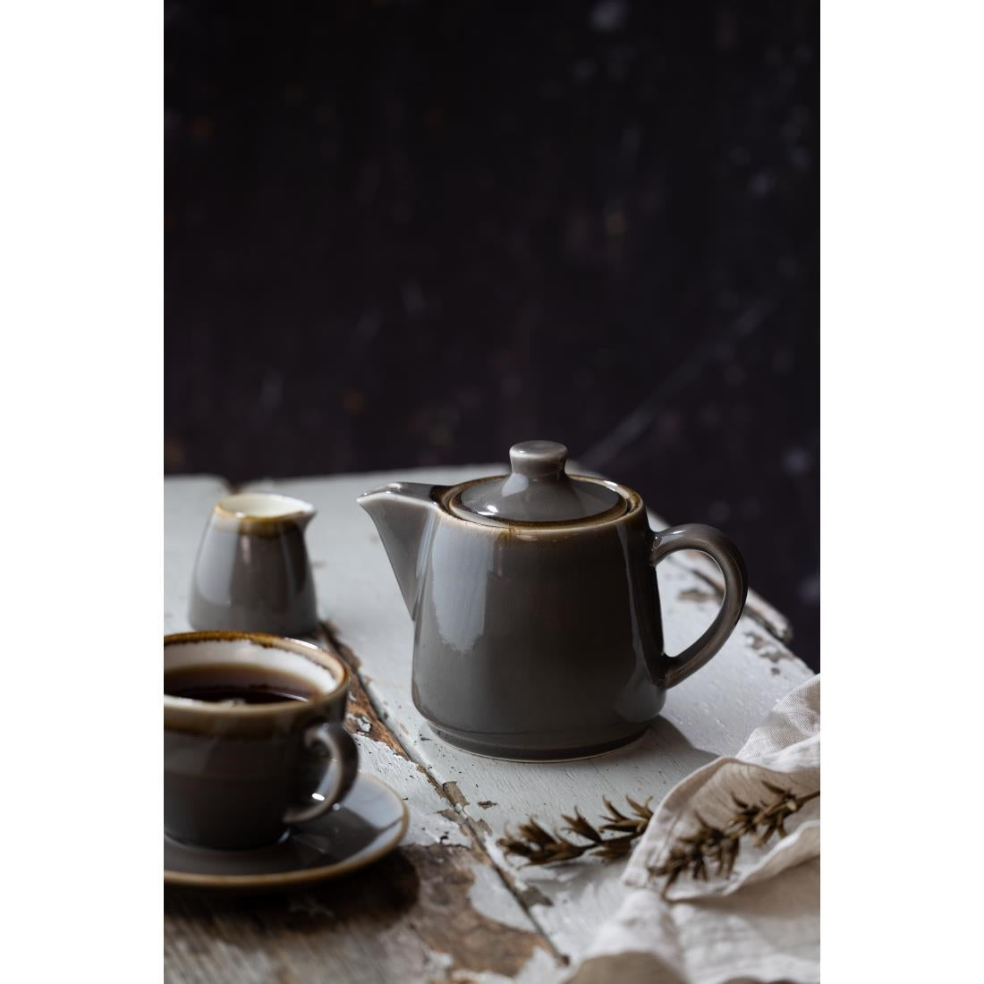 Olympia Kiln Teapots Smoke 650ml (4 Pack)