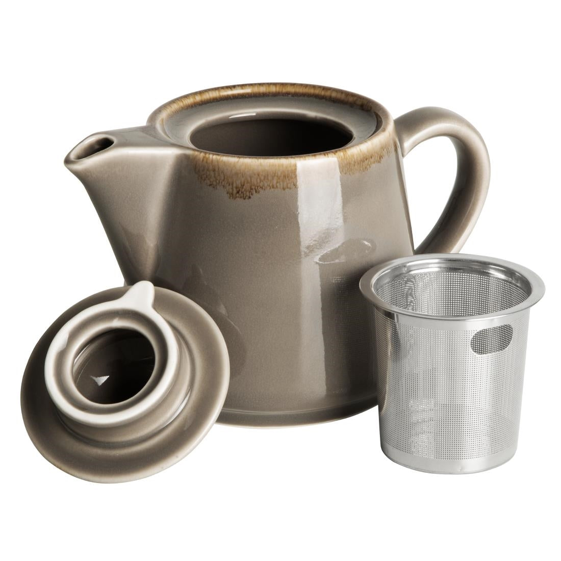 Olympia Kiln Teapots Smoke 650ml (4 Pack)