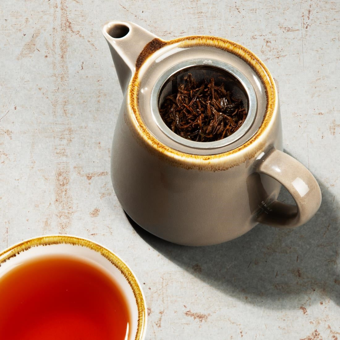 Olympia Kiln Teapots Smoke 650ml (4 Pack)