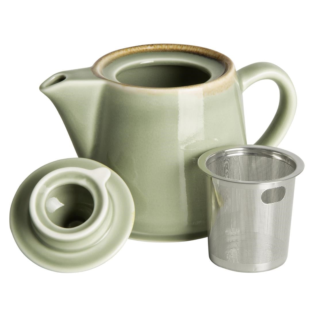 Olympia Kiln Teapots Moss 650ml (4 Pack)