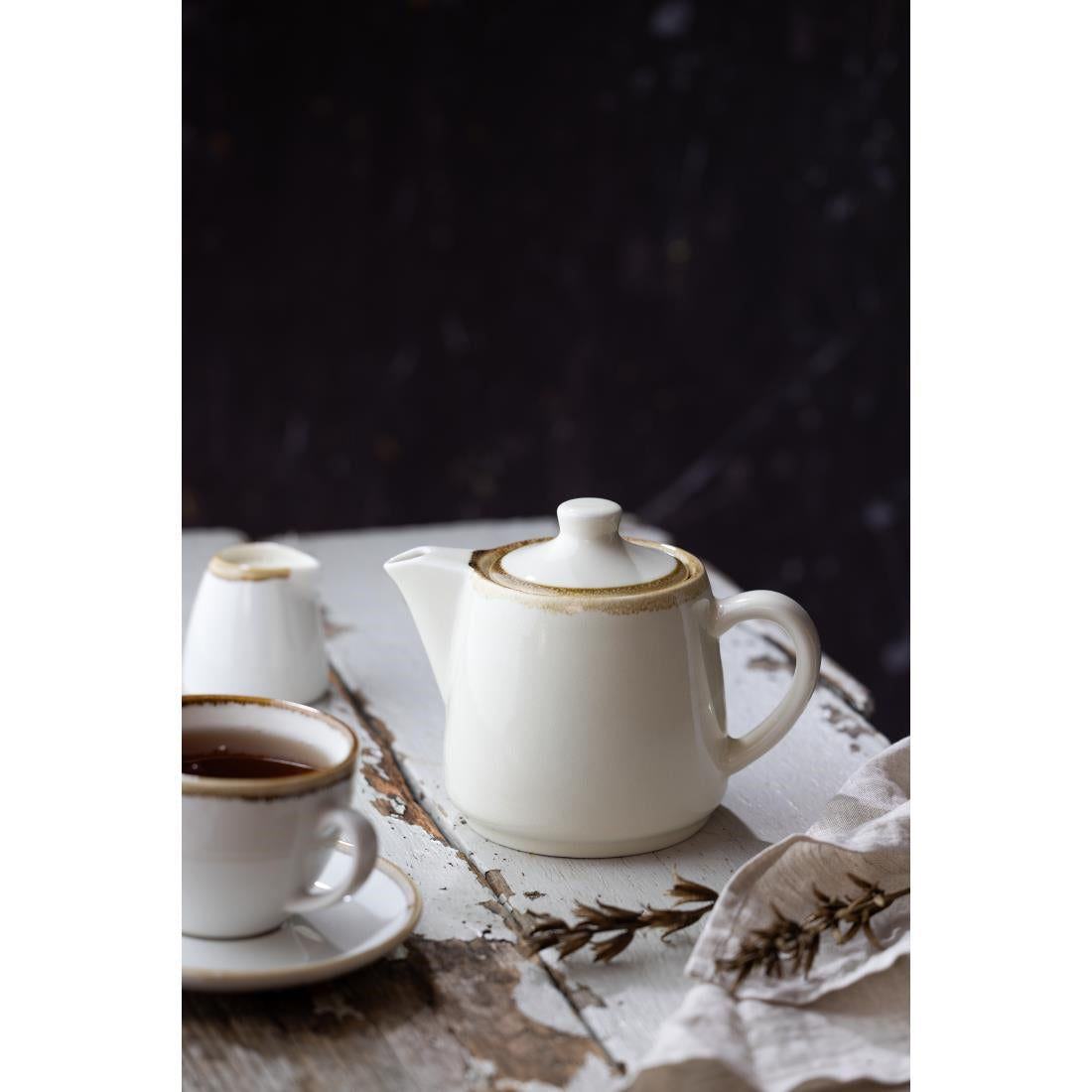 Olympia Kiln Teapots Chalk 650ml (4 Pack)