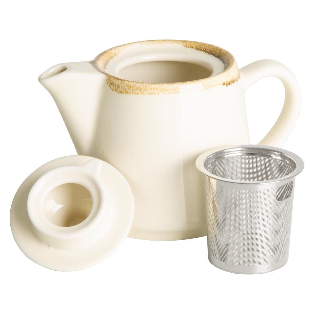 Olympia Kiln Teapots Chalk 650ml (4 Pack)