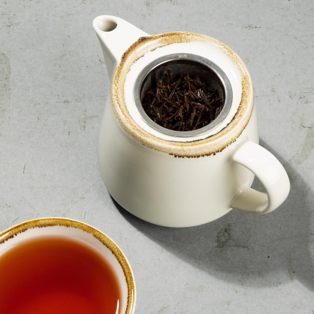 Olympia Kiln Teapots Chalk 650ml (4 Pack)