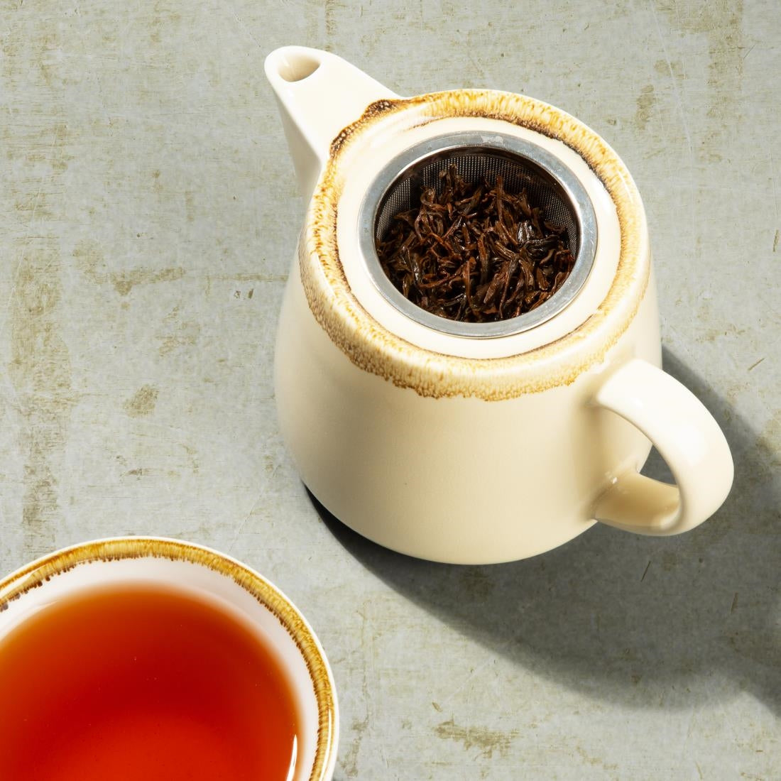 Olympia Kiln Teapots Sandstone 650ml (4 Pack)