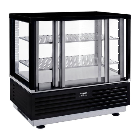 Roller Grill Self-Serve Countertop Display Fridge Black