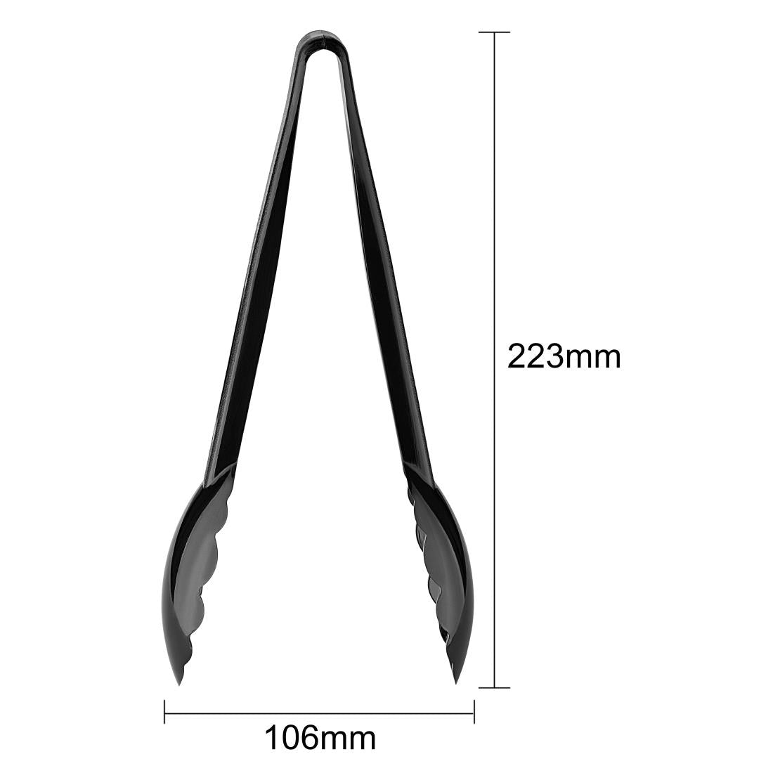 Nisbets Essentials Tong ABS Black (Pack 6)
