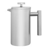 Olympia Insulated 6-Cup Cafetiere Matt Silver 700ml