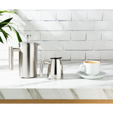 Olympia Insulated 6-Cup Cafetiere Matt Silver 700ml