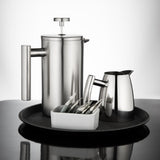 Olympia Insulated 6-Cup Cafetiere Matt Silver 700ml