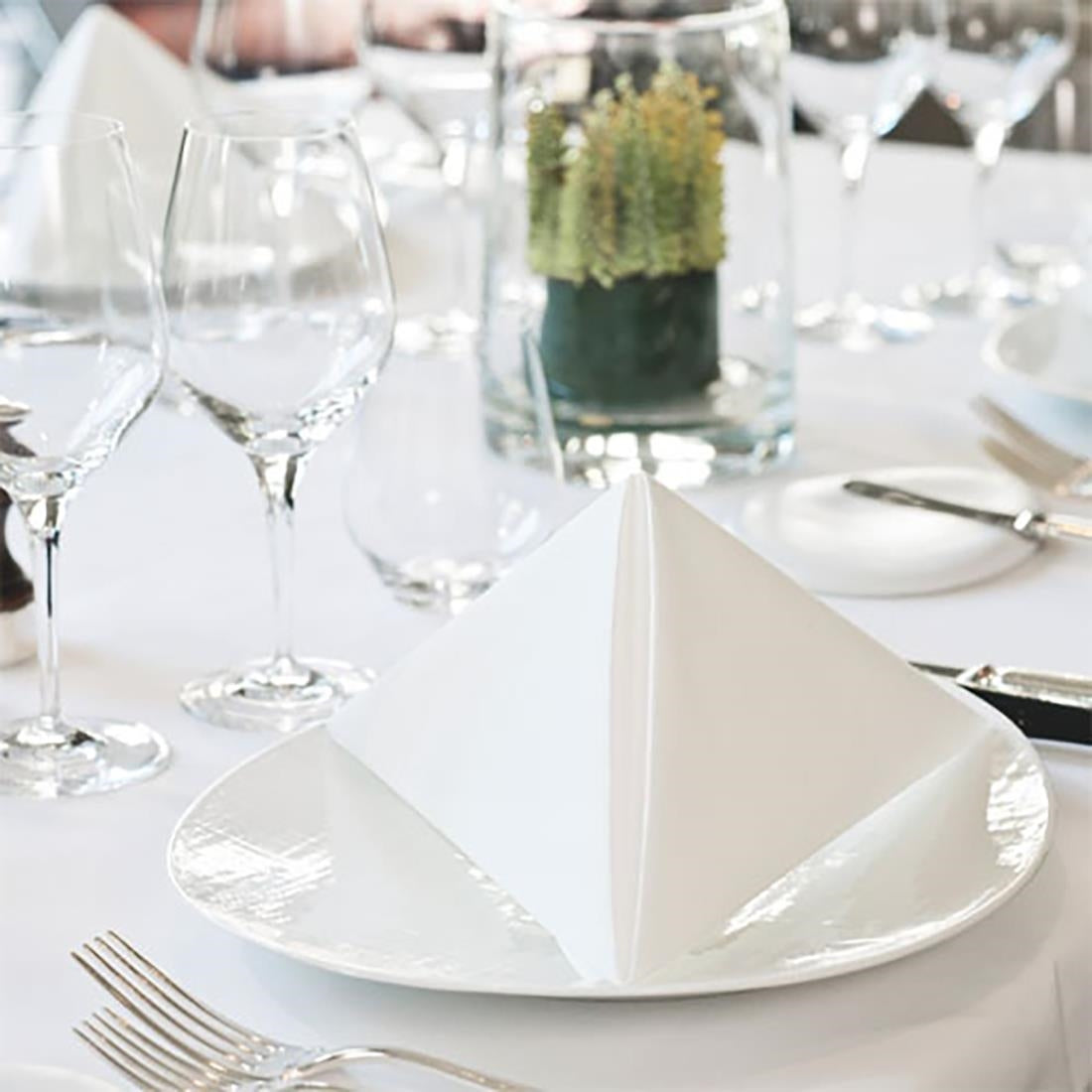 Tork LinStyle Dinner Napkins White 400x400mm (12 Pack)