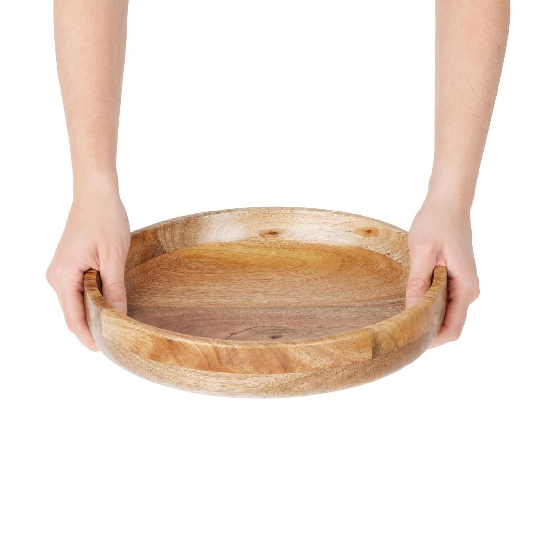 Olympia Mango Wood Round Display Tray 300mm