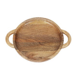 Olympia Mango Wood Round Display Tray with Handles 390x300mm