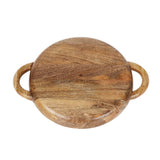 Olympia Mango Wood Round Display Tray with Handles 390x300mm
