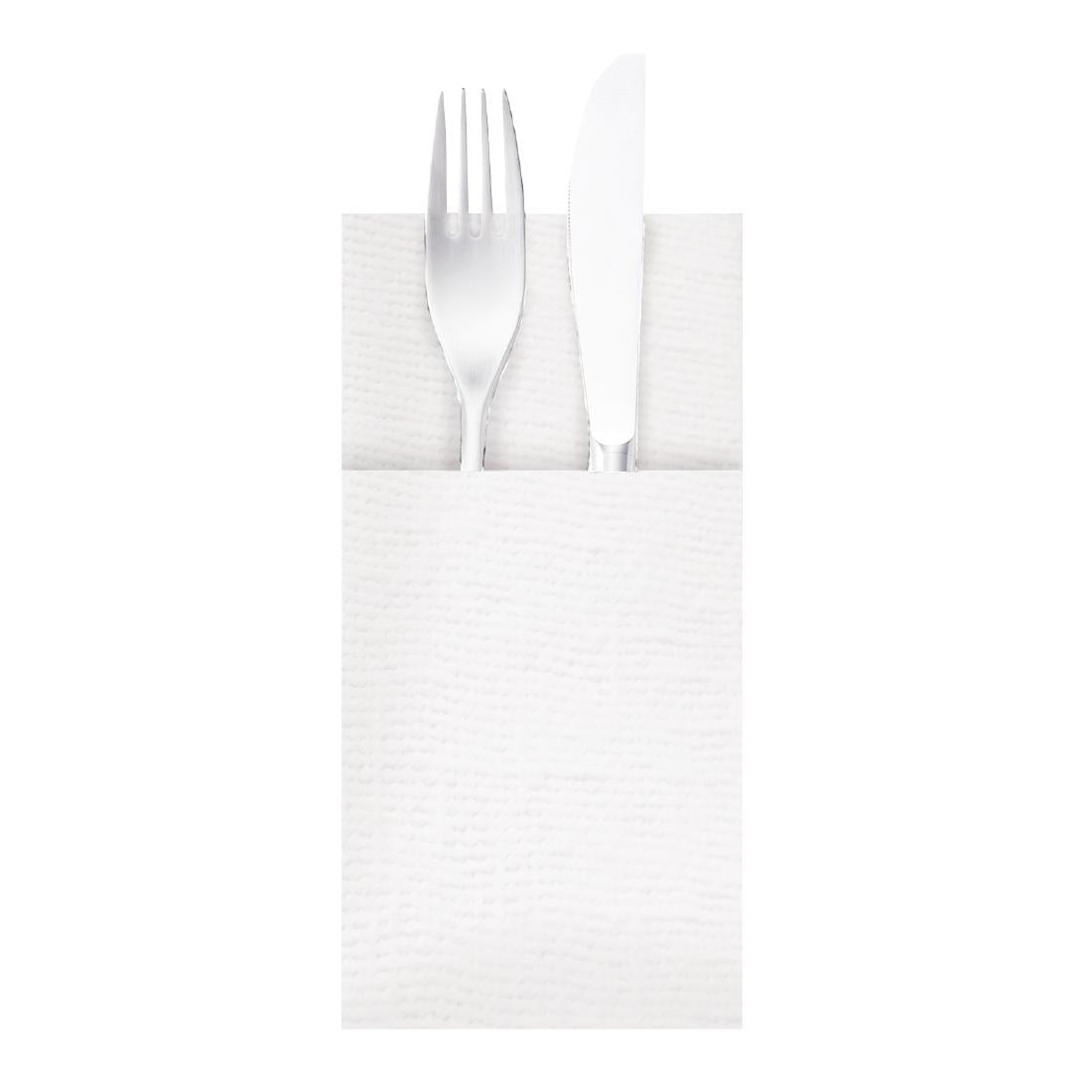 Tork LinStyle Cutlery Bag Napkins White (12 Pack)