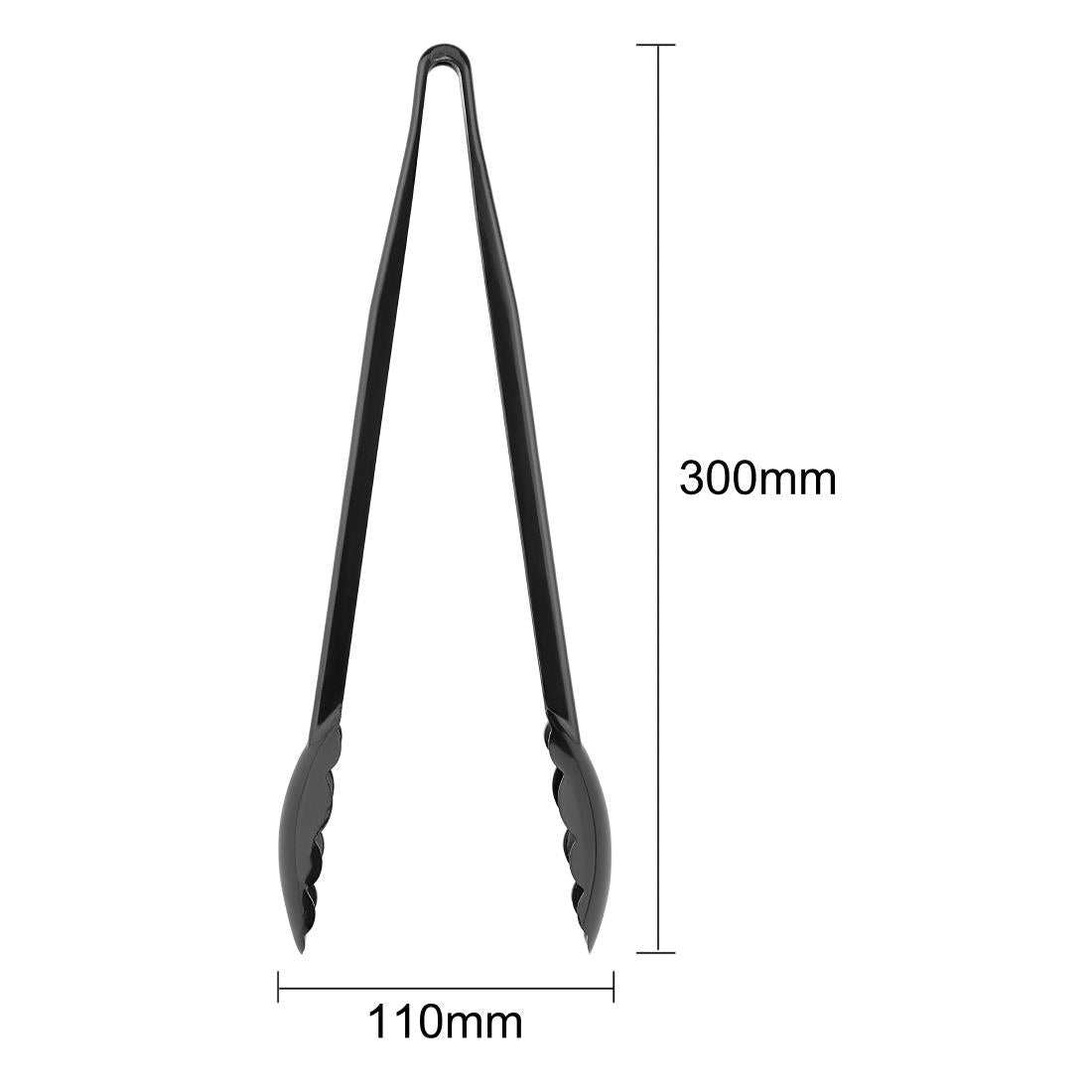 Vogue ABS Tongs Black 305mm