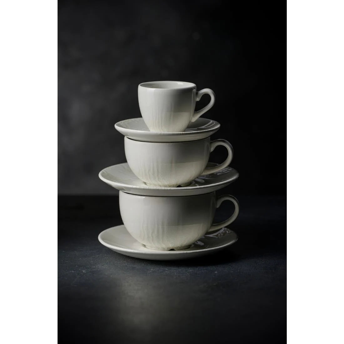 Churchill Inked Tide Café Espresso Saucers White 118mm (12 Pack)