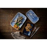 Churchill Inked Fresco Natural Deep Trays Blue 260x150mm (6 Pack)