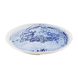 Churchill Inked Fresco Natural Footed Plates Blue 165mm (6 Pack)