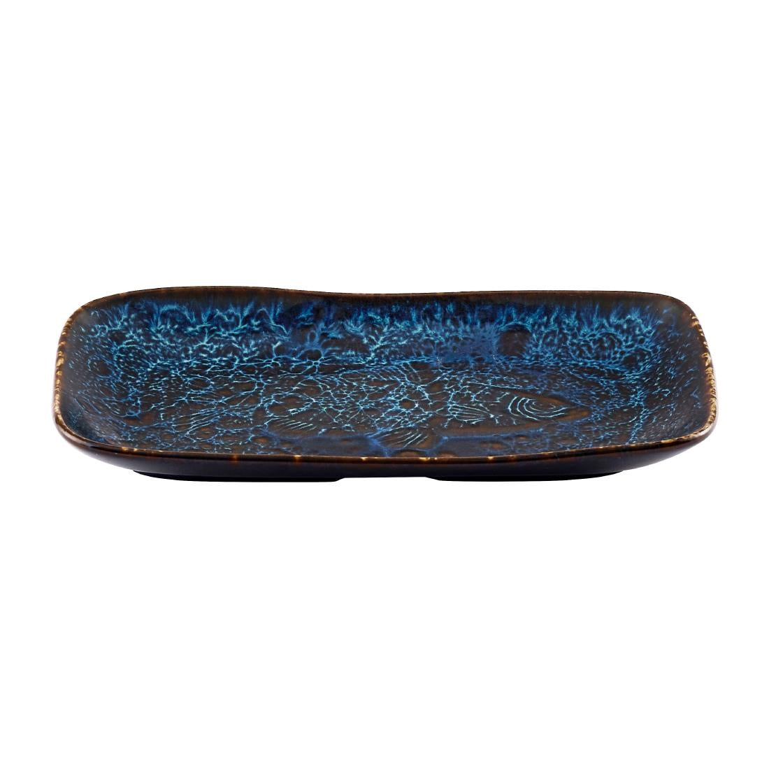 Churchill Inked Fresco Cascade Natural Deep Trays Blue 260x180mm (6 Pack)