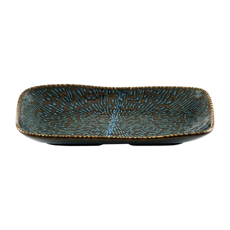 Churchill Inked Cascade Natural Deep Trays Sapphire Blue 220x130mm (6 Pack)