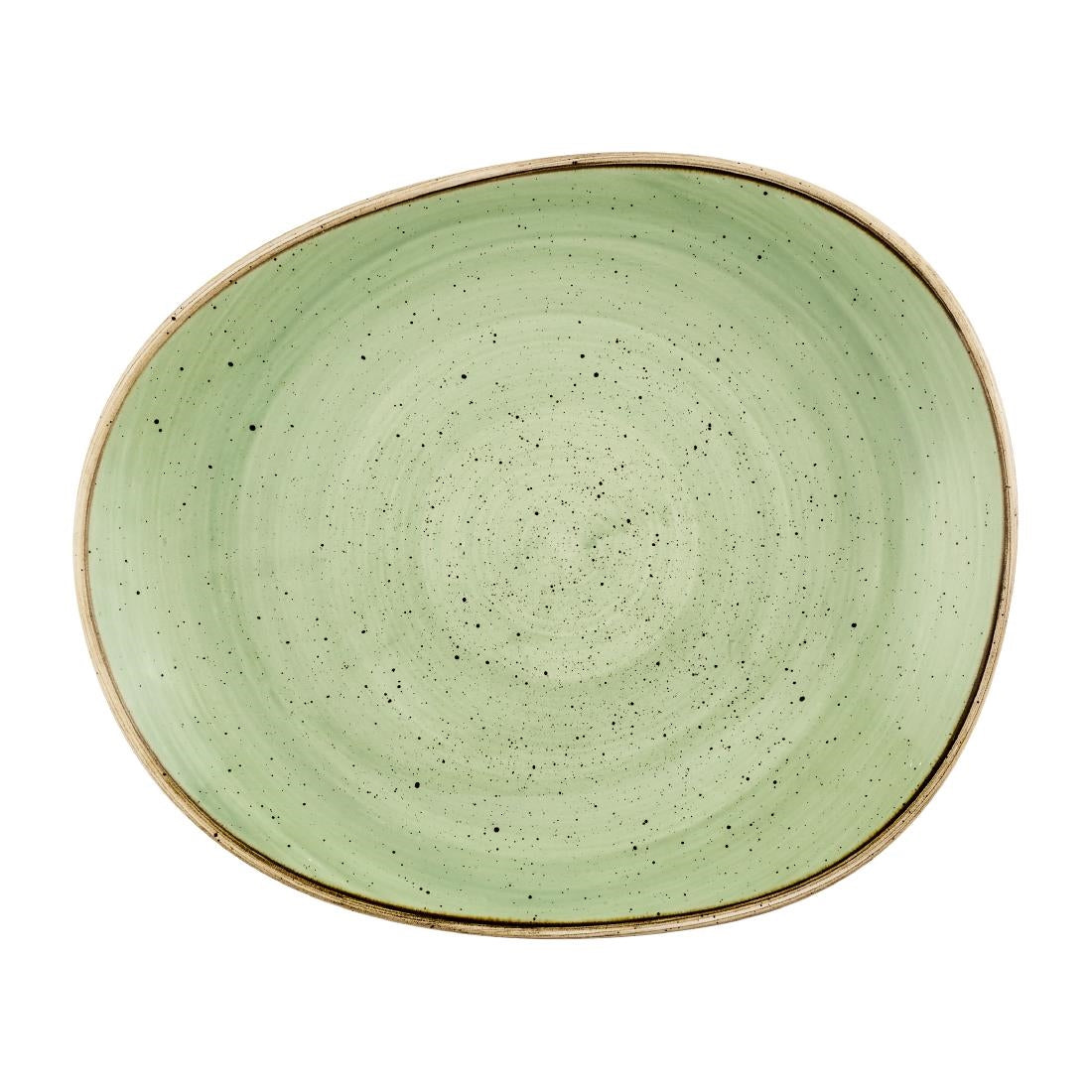 Churchill Stonecast Opal Plates Sage Green 280mm (12 Pack)