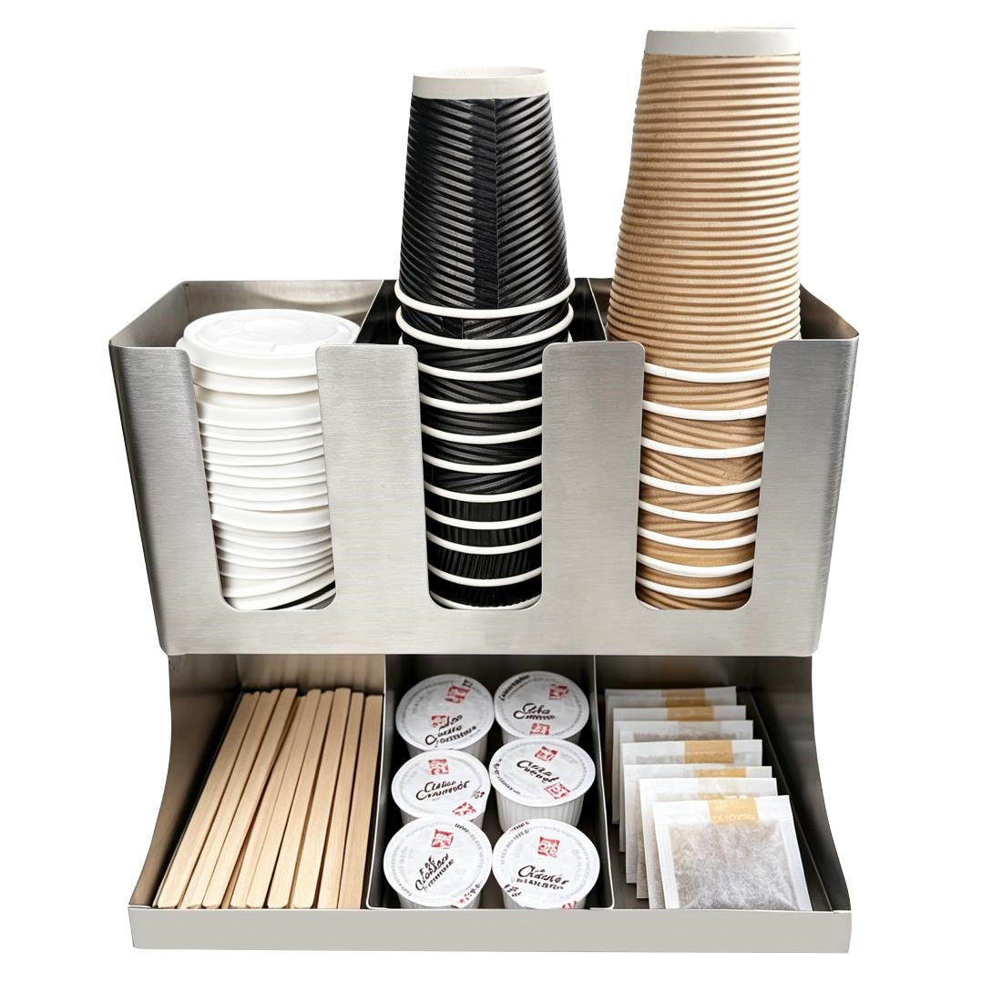 Olympia Stainless Steel Cup & Condiment Station