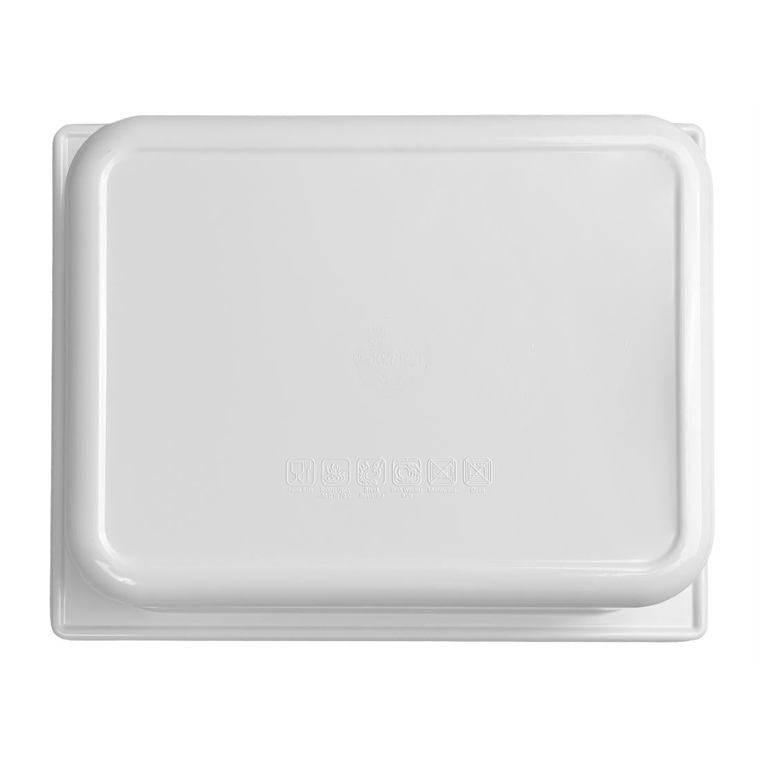 Olympia Kristallon Melamine Gastronorm Dish White GN 1/2