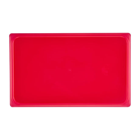 Cambro Safetrak IML Polypropylene Seal Lid Red 1/1 GN