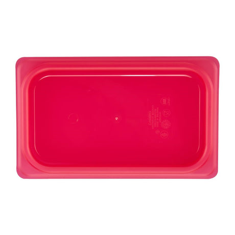 Cambro Safetrak IML Polypropylene Seal Lid Red 1/4 GN