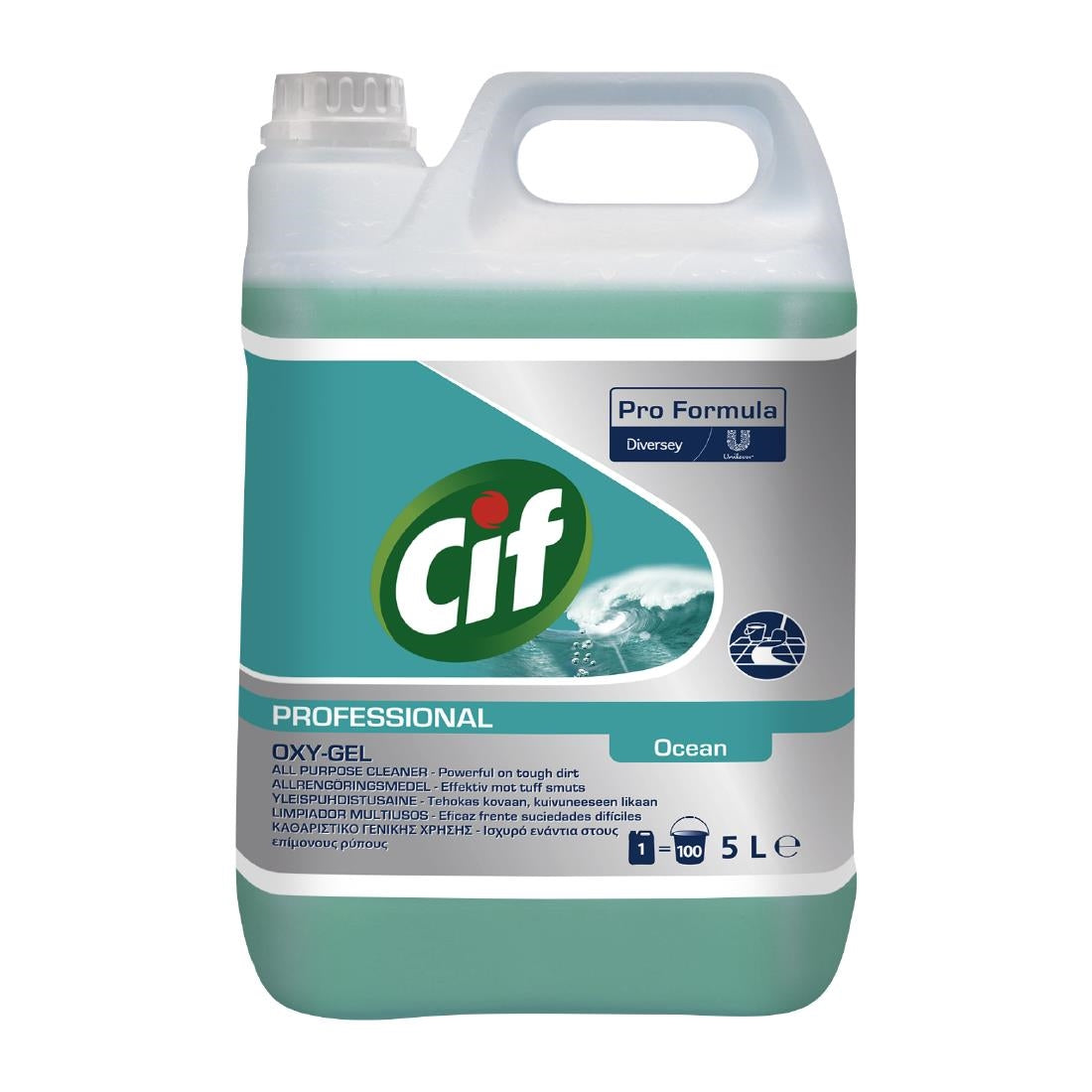 Cif Pro Oxy-Gel All Purpose Cleaner Ocean Fresh 5Ltr (2 Pack)