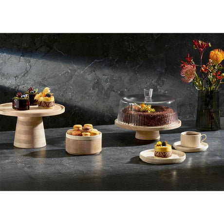 APS THE GRID Porcelain Plates Sand 140mm (6 Pack)