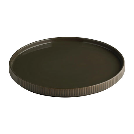 APS THE GRID Porcelain Plates Brown 260mm (3 Pack)