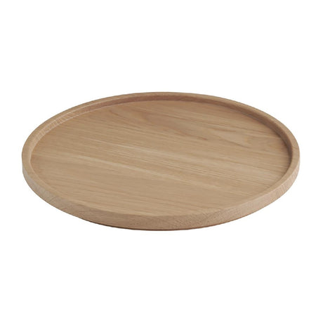 APS THE GRID Lacquered Oak Wood Plate 200mm