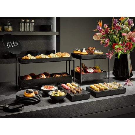 APS VALO Wooden Box Black GN 1/2 85x325x265mm