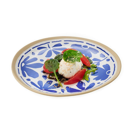 APS FLORYN Melamine Plate White & Blue 215mm (B2B)