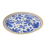 APS FLORYN Melamine Plate White & Blue 215mm (B2B)