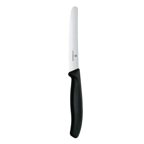 Victorinox Swiss Classic Tomato & Table Knife Wavy Black 11cm (6 Pack)