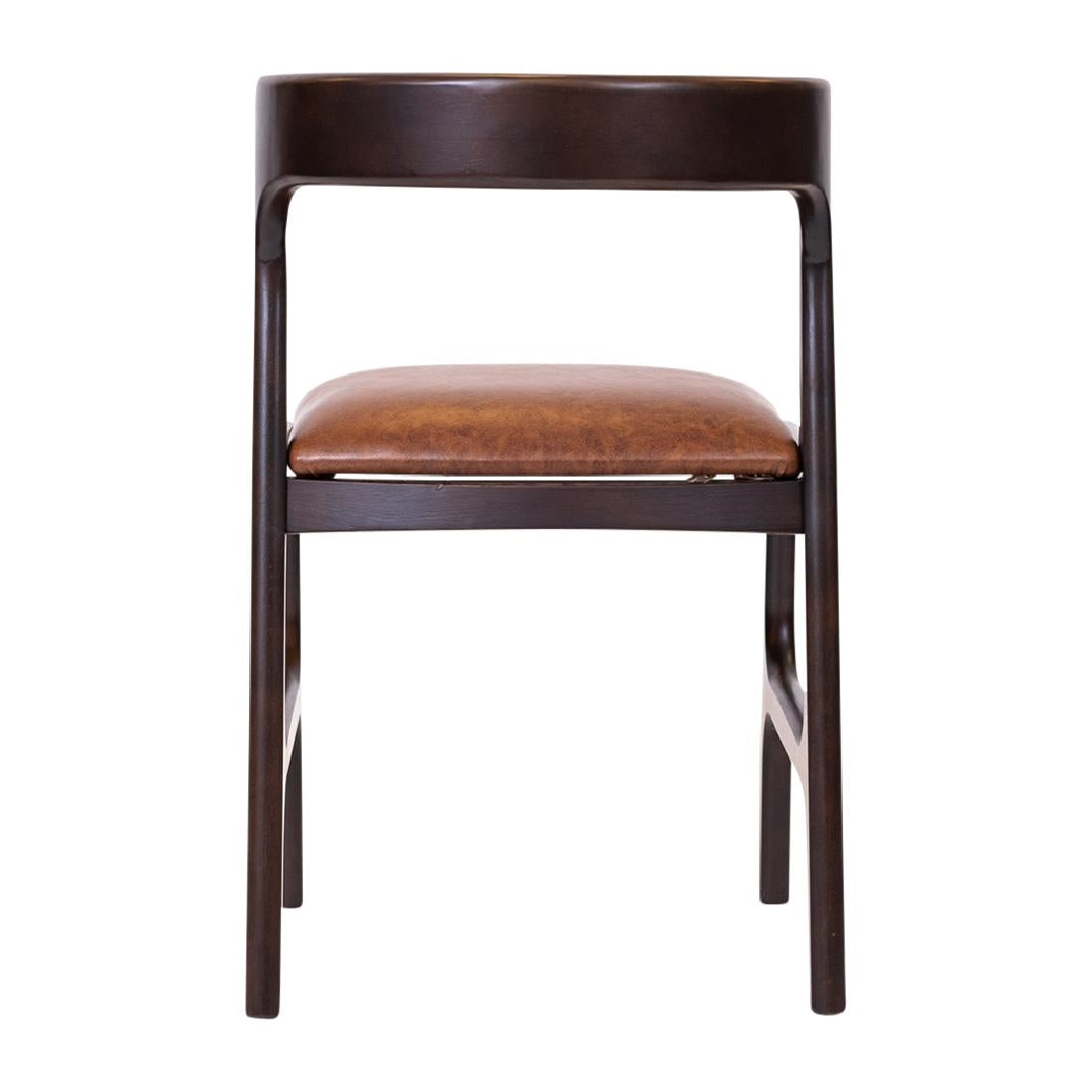 Copenhagen Dining Chairs in Dark Walnut & Bison Tan (6 Pack)