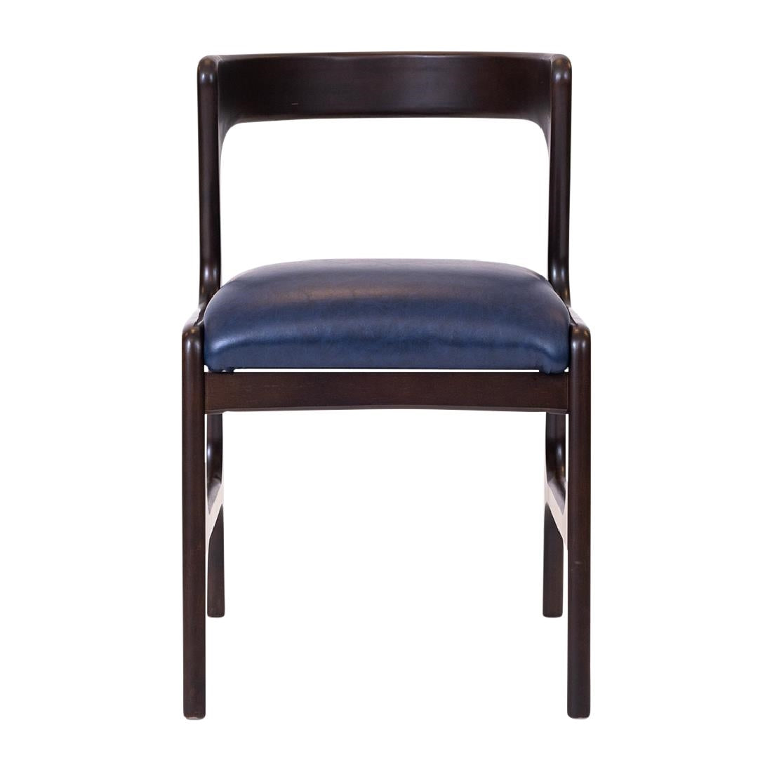 Copenhagen Dining Chairs in Dark Walnut & Bison Midnight (6 Pack)